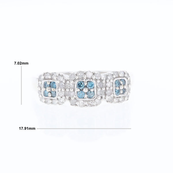 Triple Diamond Halo Ring