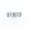 Triple Diamond Halo Ring