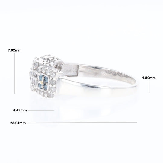 Triple Diamond Halo Ring