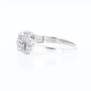 Triple Diamond Halo Ring