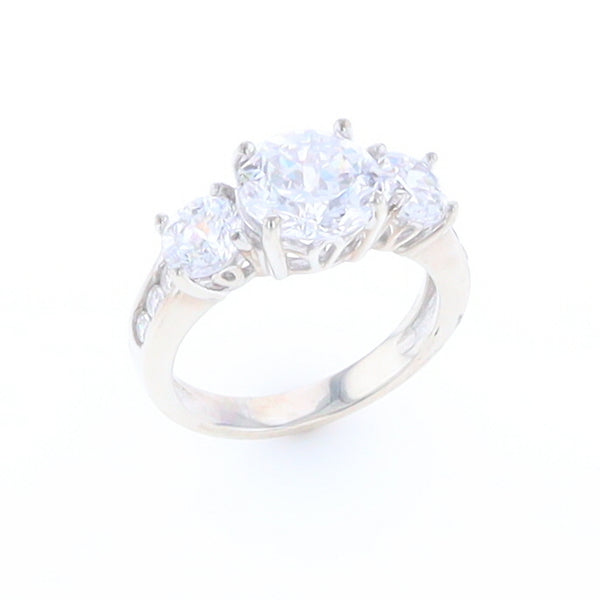 Three Stone Cubic Zirconia Ring