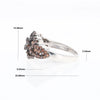 Knot Cluster Orange Diamond Ring