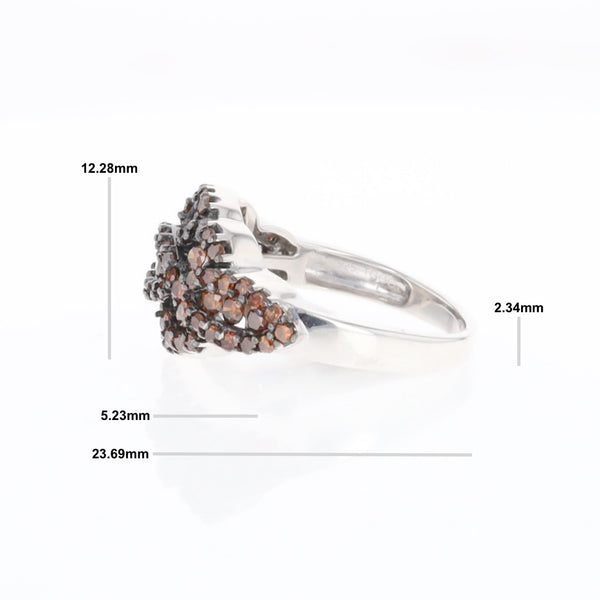 Knot Cluster Orange Diamond Ring
