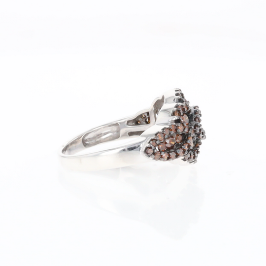 Knot Cluster Orange Diamond Ring