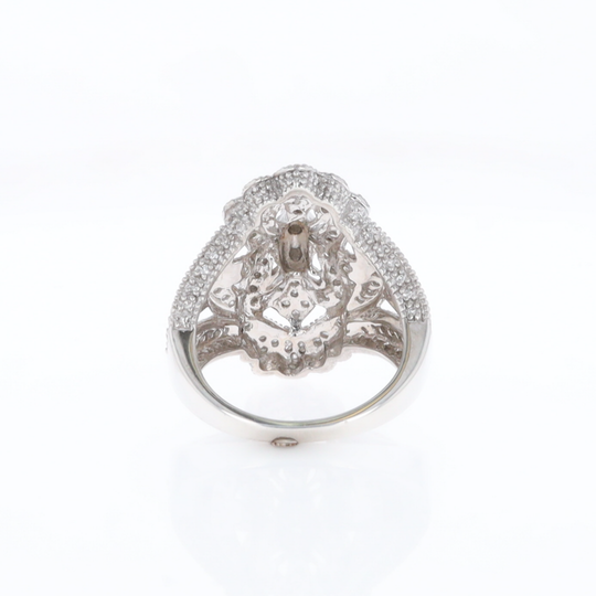 Floral Filigree Design Diamond Ring