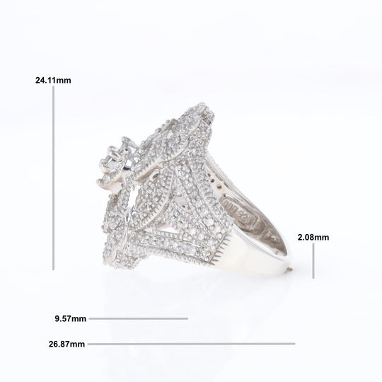 Floral Filigree Design Diamond Ring
