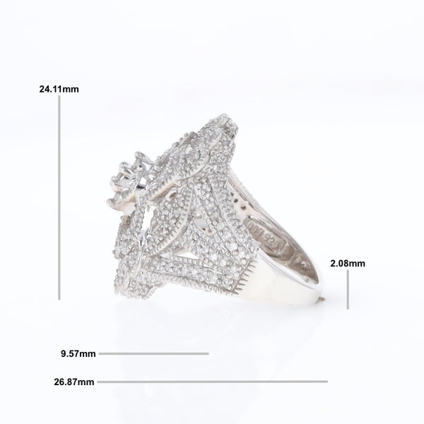 Floral Filigree Design Diamond Ring