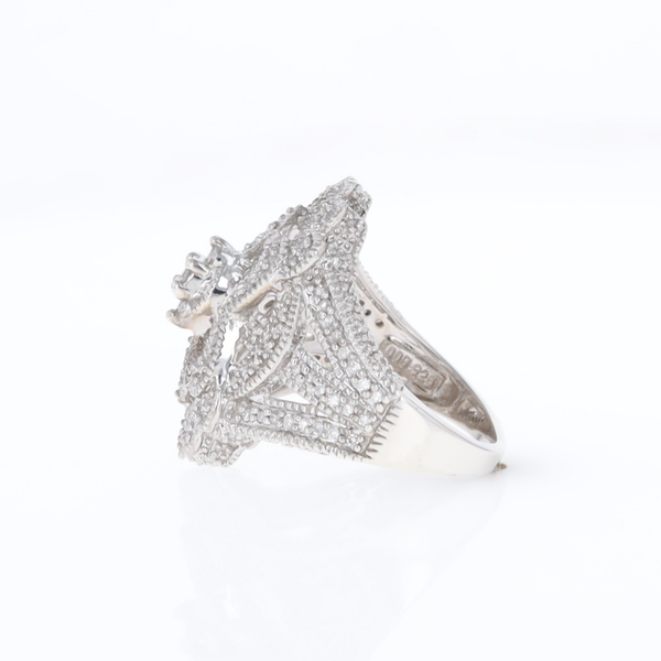 Floral Filigree Design Diamond Ring