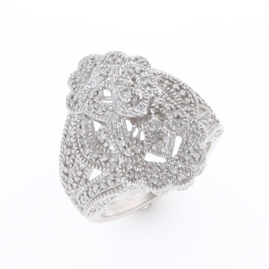 Floral Filigree Design Diamond Ring