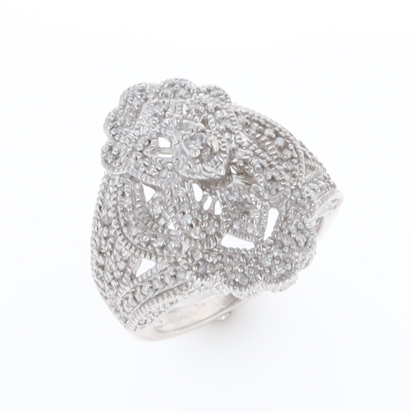 Floral Filigree Design Diamond Ring
