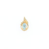 Pear Blue Topaz Diamond Pendant