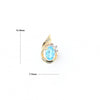 Pear Blue Topaz Diamond Pendant