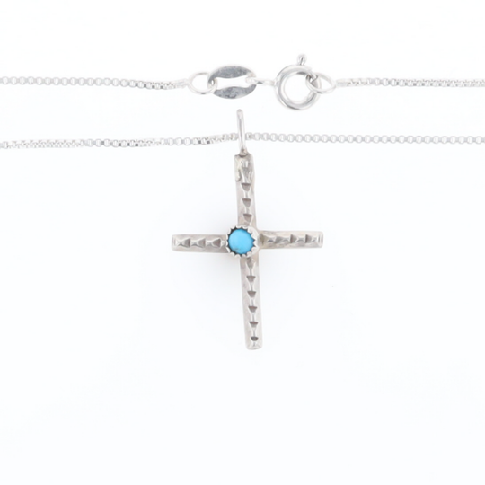 Native Turquoise Cross Necklace