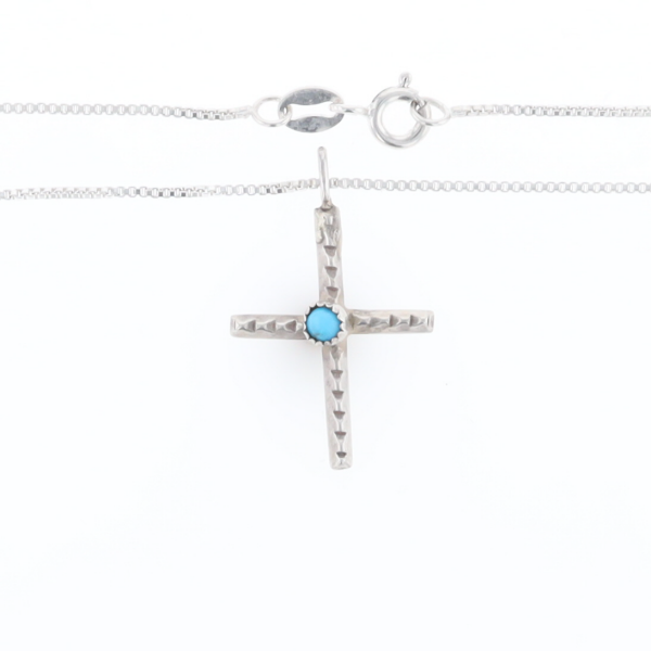 Native Turquoise Cross Necklace