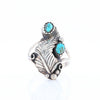 Native Turquoise Feather Ring