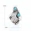 Native Turquoise Feather Ring