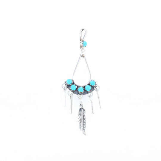 Native Turquoise Dangle Pendant