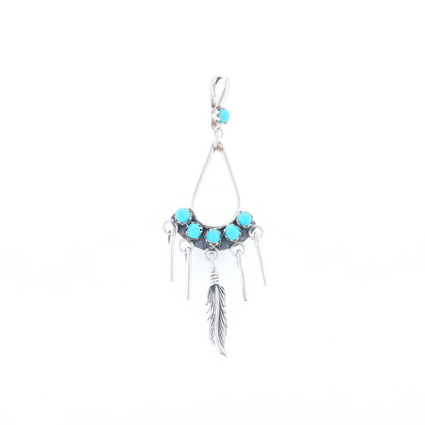 Native Turquoise Dangle Pendant