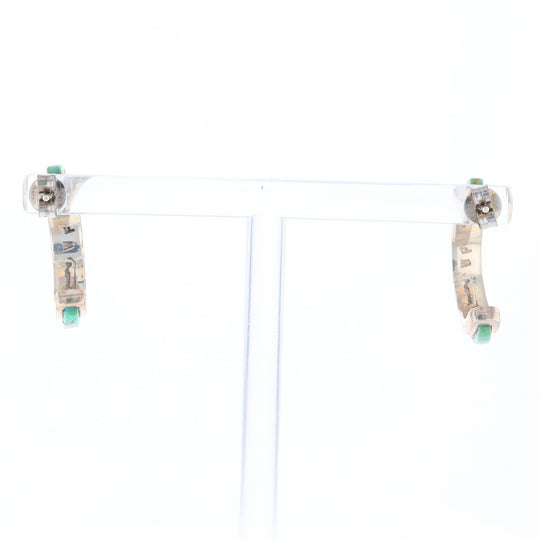 Turquoise Semi-Hoop Earrings