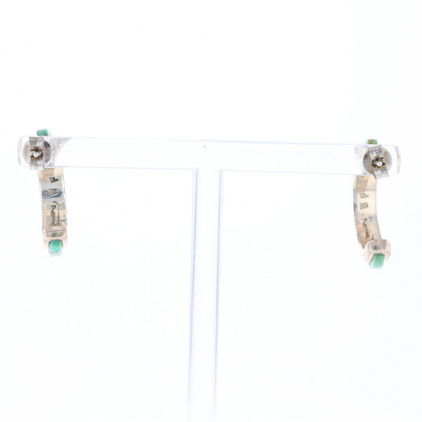 Turquoise Semi-Hoop Earrings