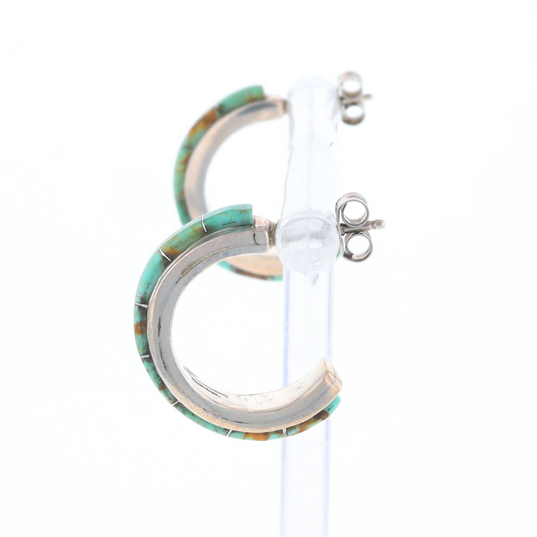 Turquoise Semi-Hoop Earrings