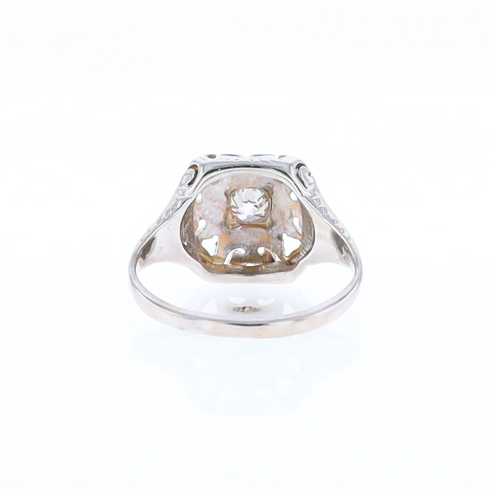 Vintage Square Top Diamond Ring