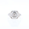 Vintage Square Top Diamond Ring