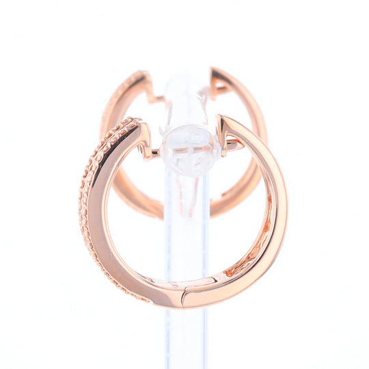 Rose Gold Diamond Hoop Earrings