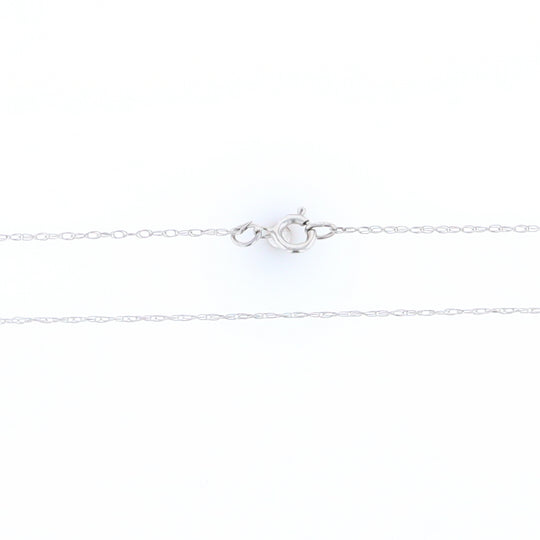 16.25" White Gold Singapore Chain