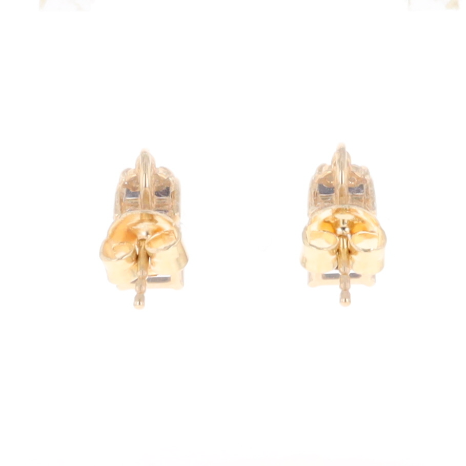 Sapphire Stud Earrings with Diamond Accents