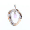 Druzy Quartz With Dangling Amethyst Pendant