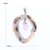 Druzy Quartz With Dangling Amethyst Pendant