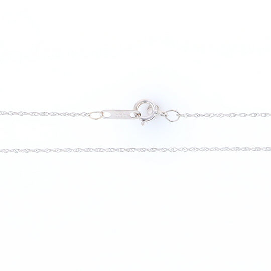 18.5" White Gold Singapore Chain