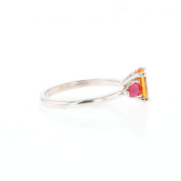 Fall Season Citrine and Ruby Ring