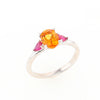 Fall Season Citrine and Ruby Ring