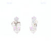 Synthetic Pink Sapphire Dangle Heart Earrings