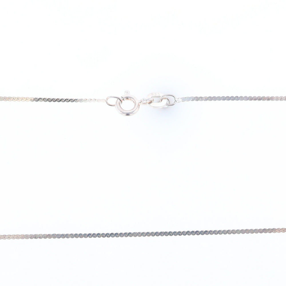 16" Sterling Silver Flat S Link Chain