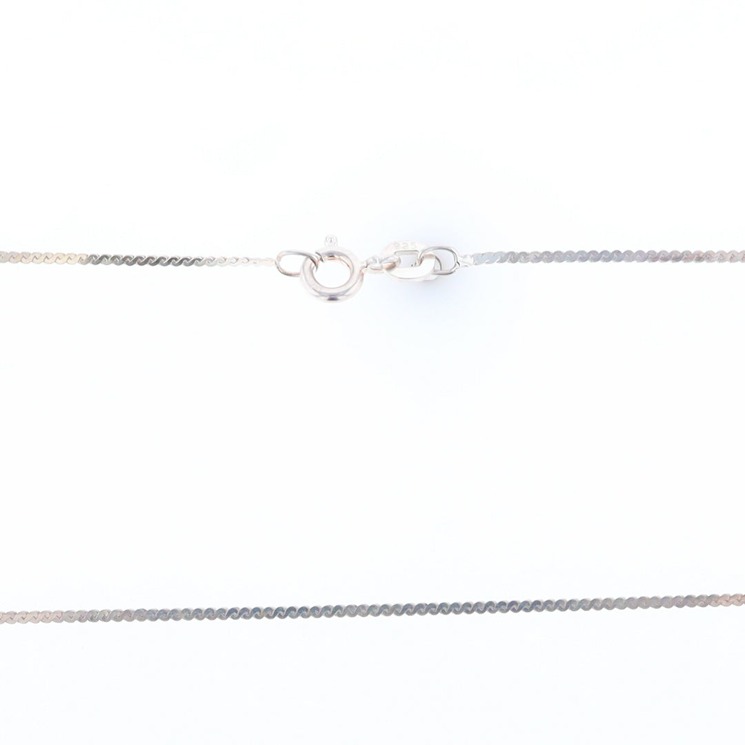 16" Sterling Silver Flat S Link Chain