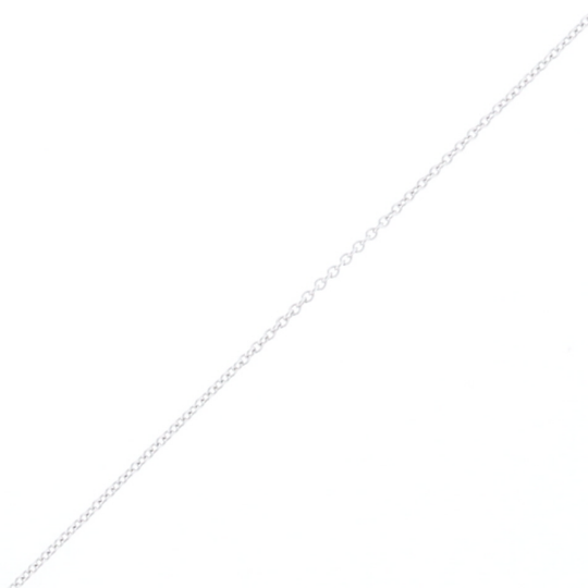 18" White Gold Cable Chain