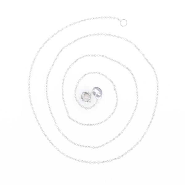 18" White Gold Cable Chain