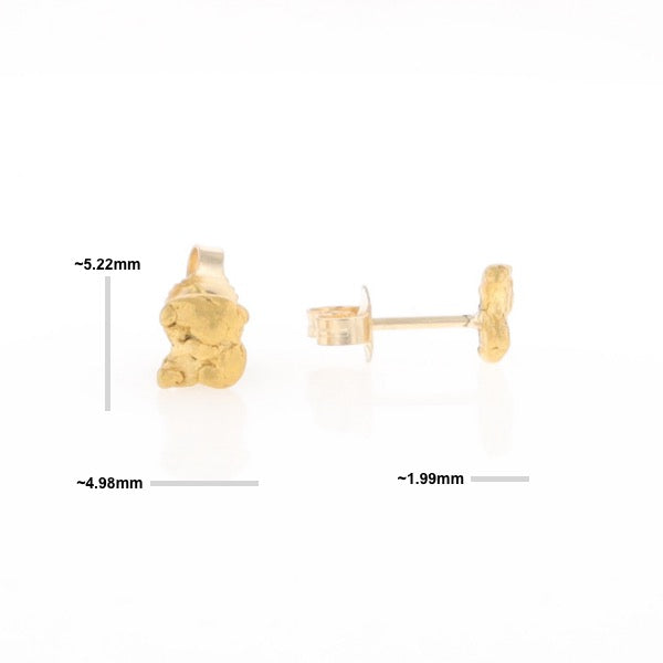 Natural Gold Nugget Earrings