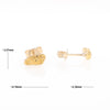 Natural Gold Nugget Stud Earrings
