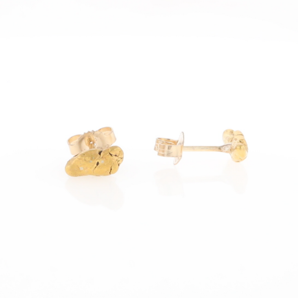 Natural Gold Nugget Stud Earrings