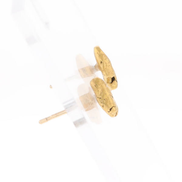 Natural Gold Nugget Stud Earrings