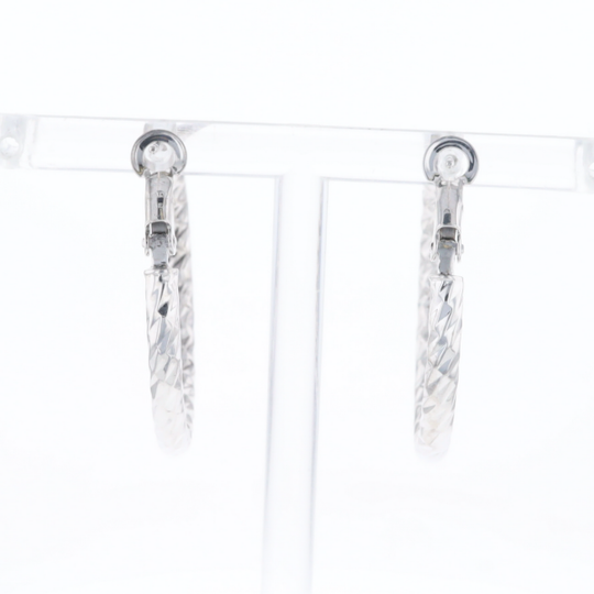 Diamond Cut Hoop Earrings