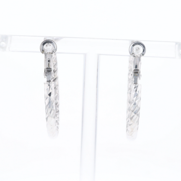 Diamond Cut Hoop Earrings