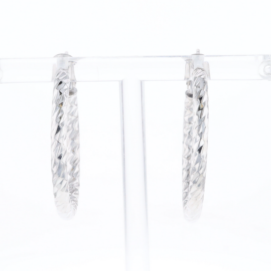 Diamond Cut Hoop Earrings