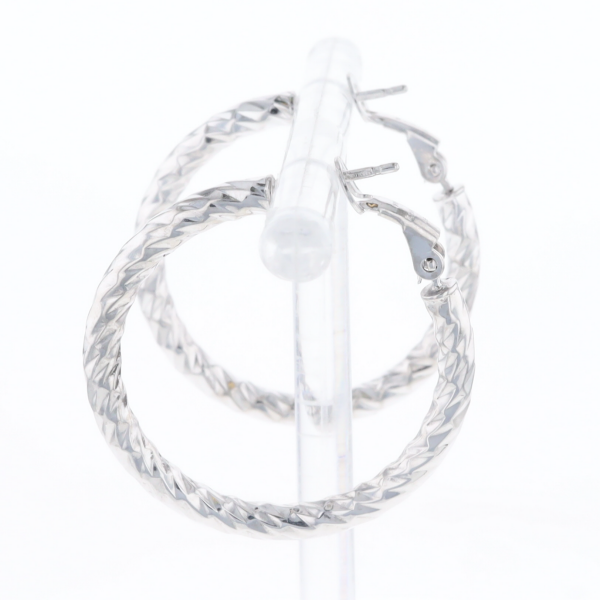 Diamond Cut Hoop Earrings