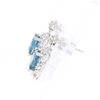 London Blue Topaz in Filigree Setting Dangle Earrings