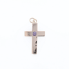 Cross Pendant with Purple Sapphire